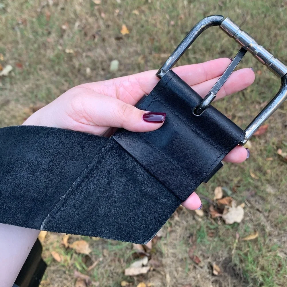 Funky Vintage Leather Oversized Waist Belt